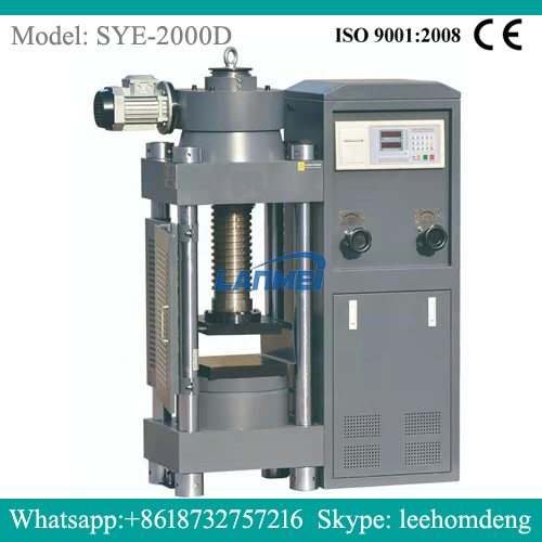 2000Kn concretum pressura temptationis machina