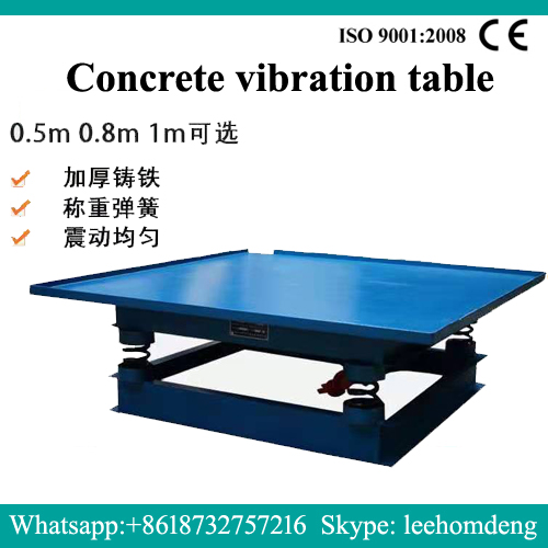 1Mx1M concretum vibration Tabula