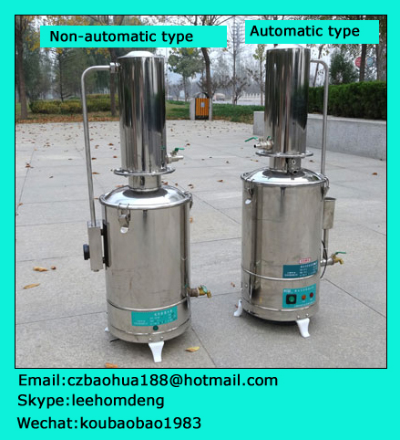 Auto-potestate electrica-calefacit aqua distiller