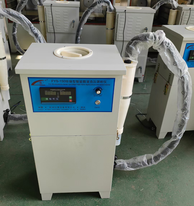 Negativa pressura screen analyser pro caementa