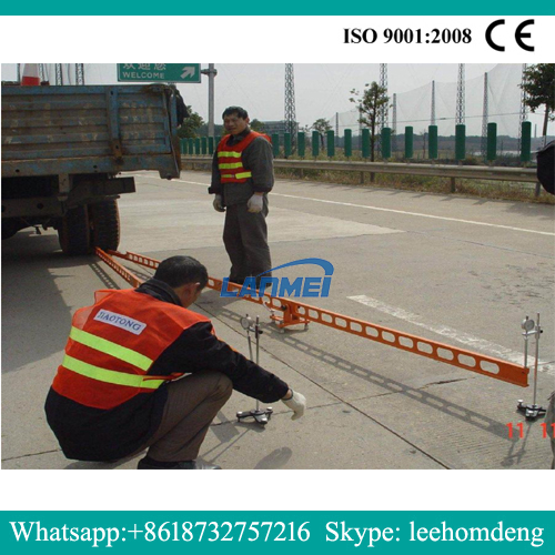 Beckman Deflection instrumentum, Benkelman deflection trabem, pavimentum in modulo modulum tester